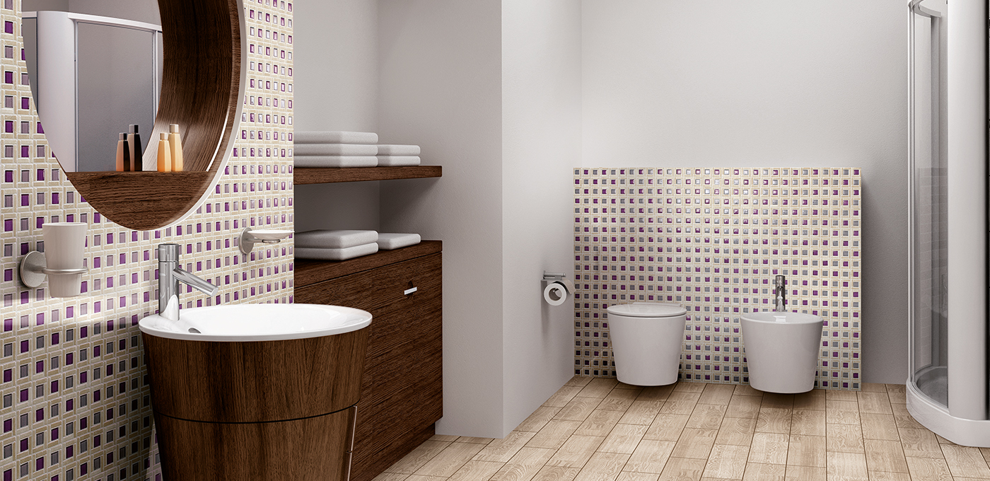 Mosaike setzen interessante Akzente in Badezimmer & Co.